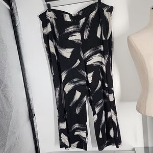 Chico's Travelers Size 4 US 20/22 Pull On Stretch Dress Pants Black tan plus